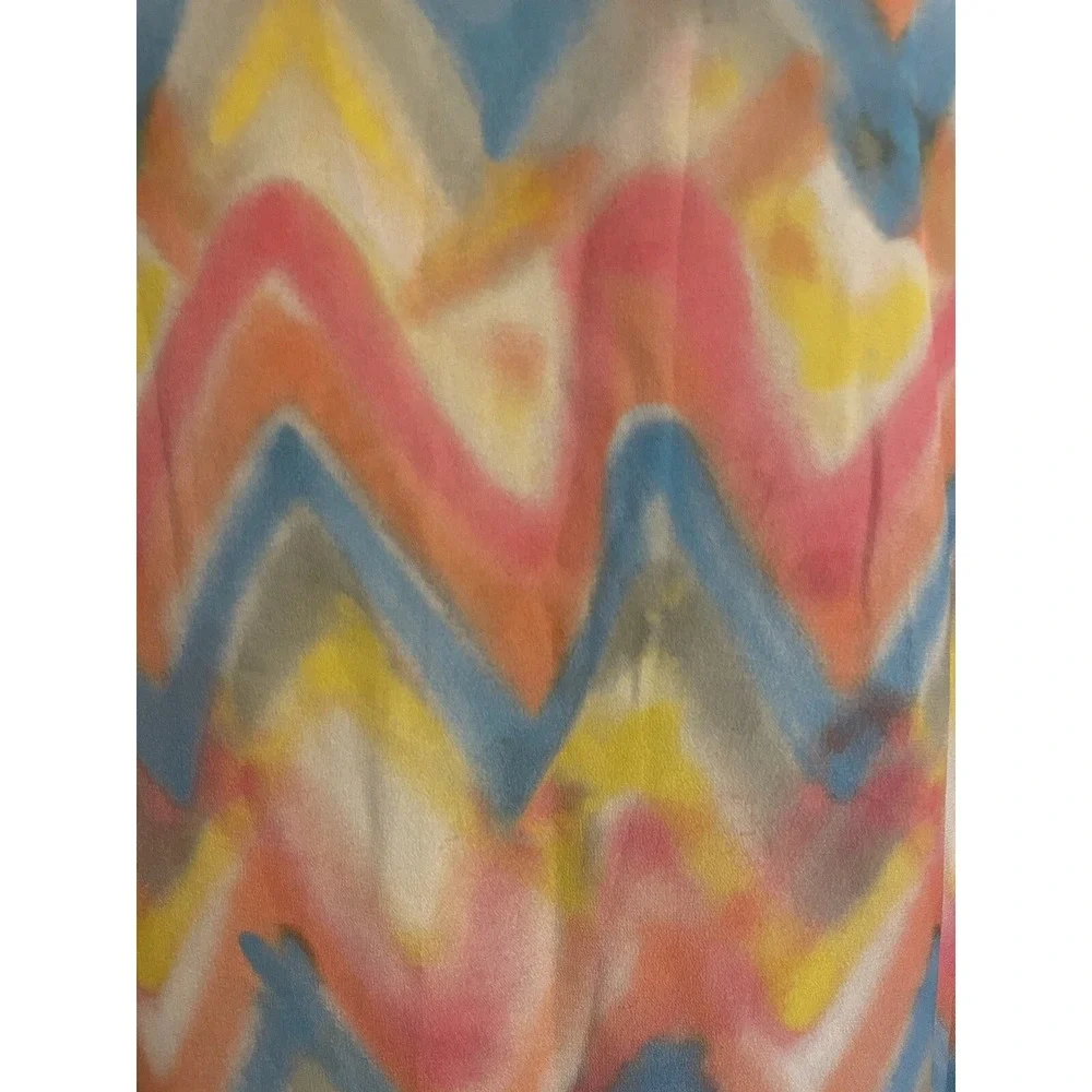 NWT Missoni Chevron‎ Zig Zag Pastel Sleeveless Shift Dress Luxury 44 8 $470